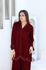 Maroon luxe velvet