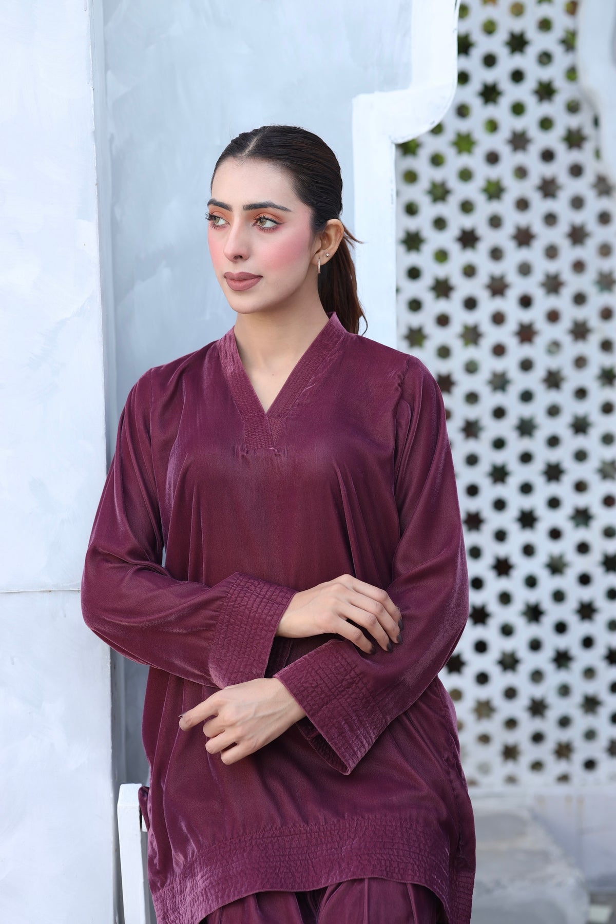 Deep plum set
