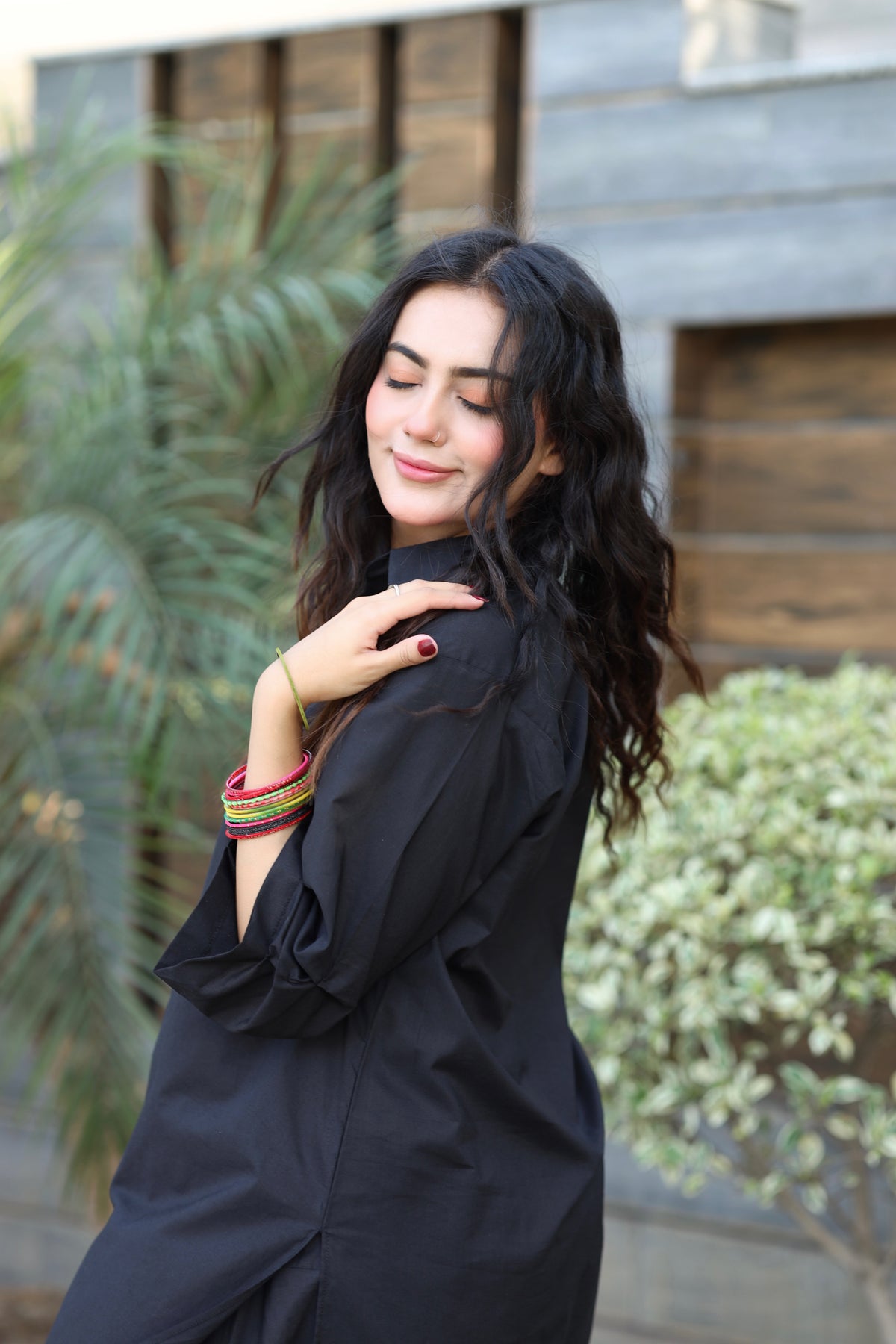 Black kurta set