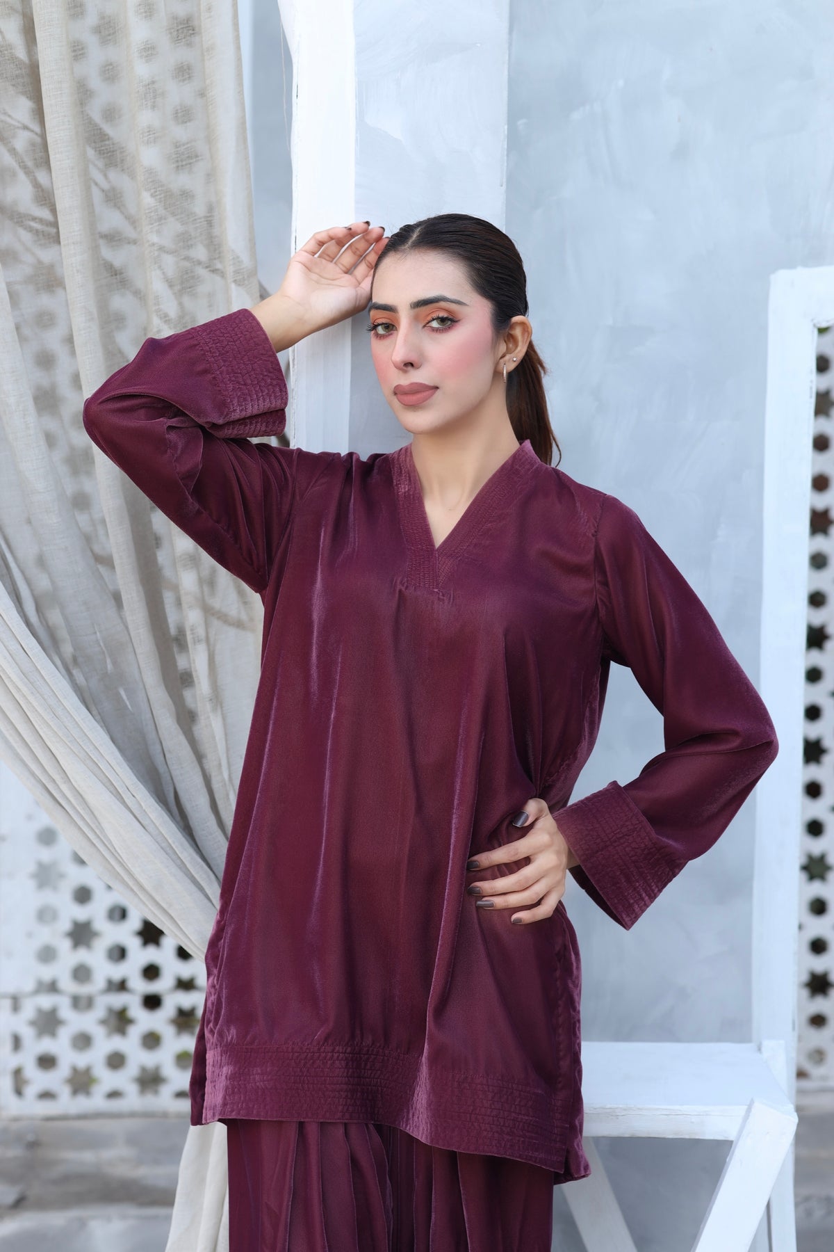 Deep plum set