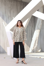 Gray embroidered shirt