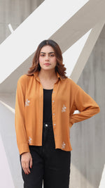 Mustard Embroidered shirt