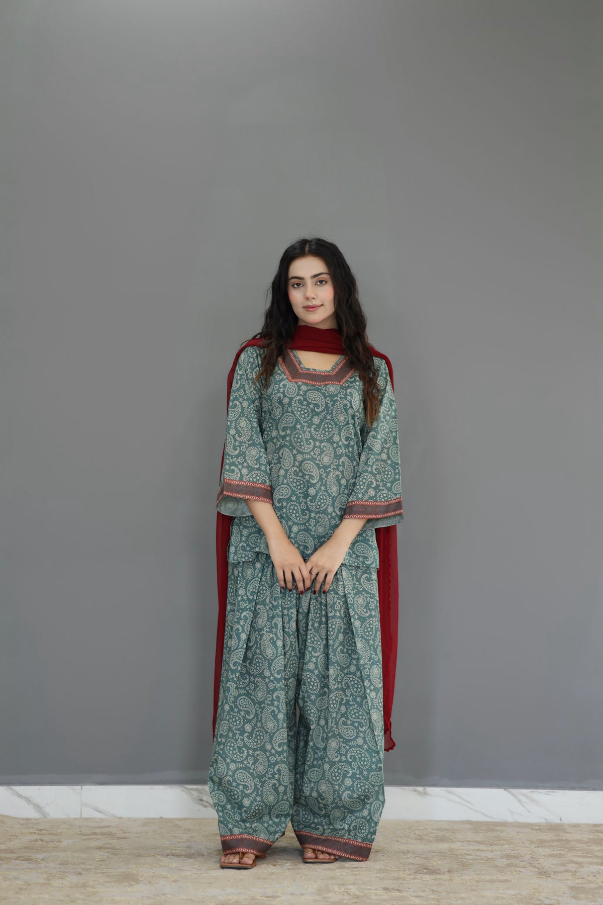 Sage paisley