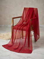 Solid Vibrant red duppata