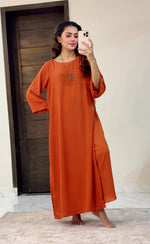 Orange skirt dress