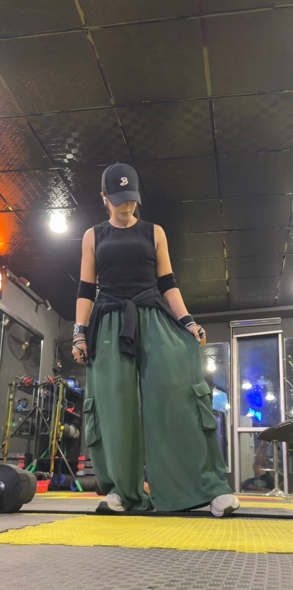 Green trousers