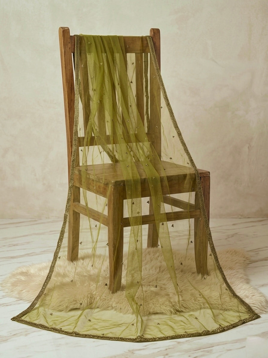 Olive net duppata
