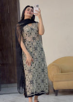 Chikankari noori black
