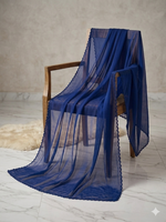 Royal blue plain duppata