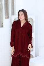 Maroon luxe velvet
