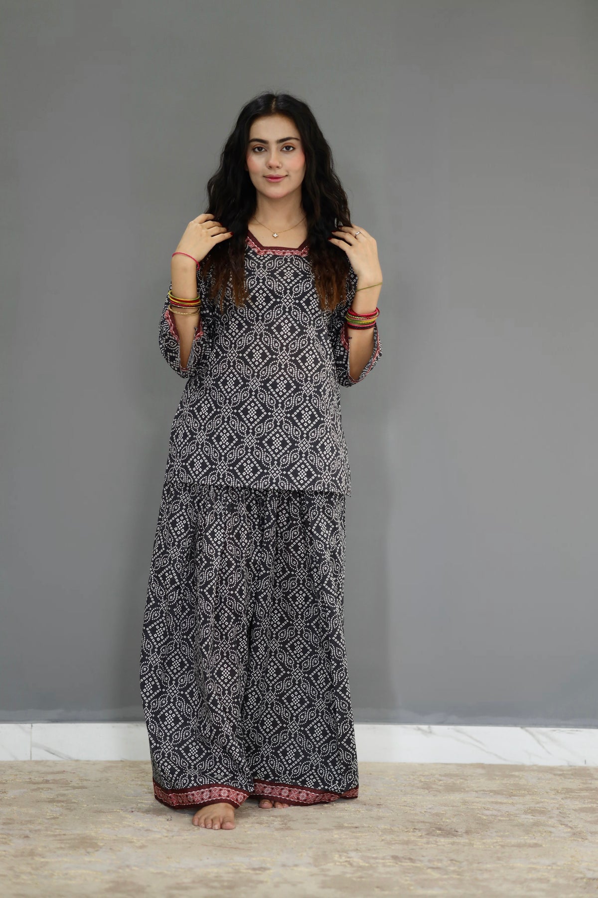 Lawn Black chunri