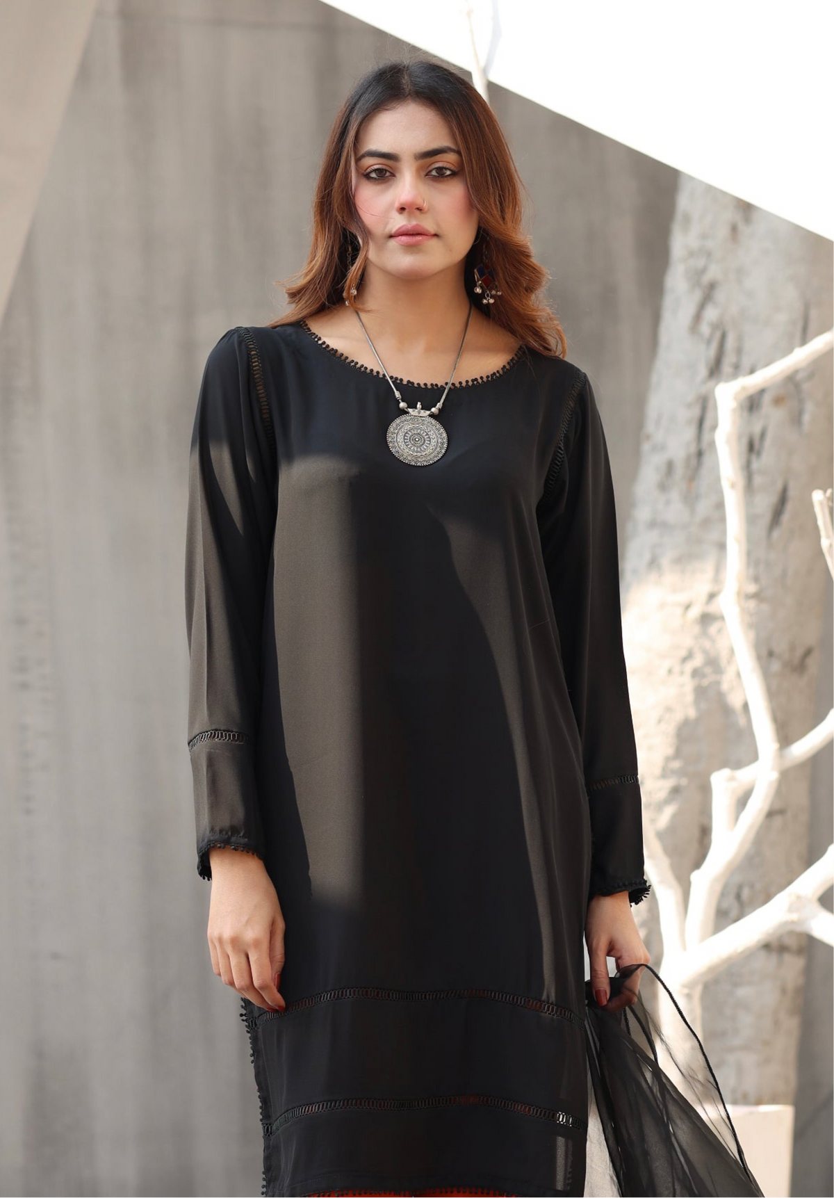 Black with polka culottes