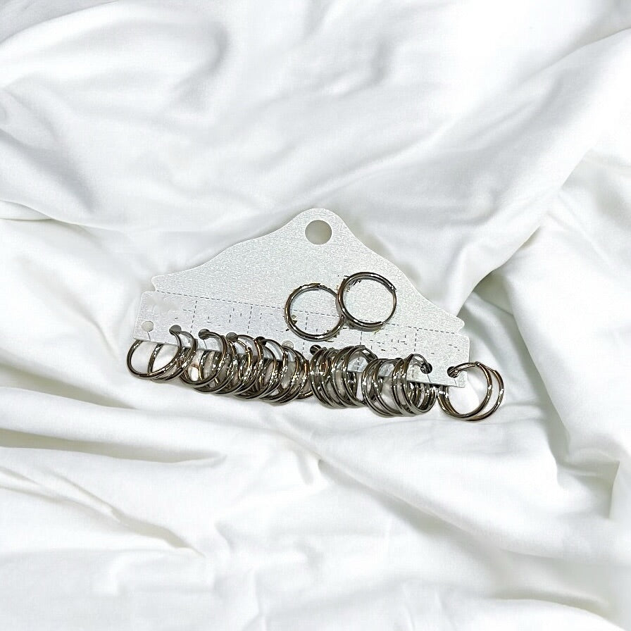 Sleek silver hoops