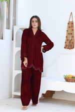 Maroon luxe velvet