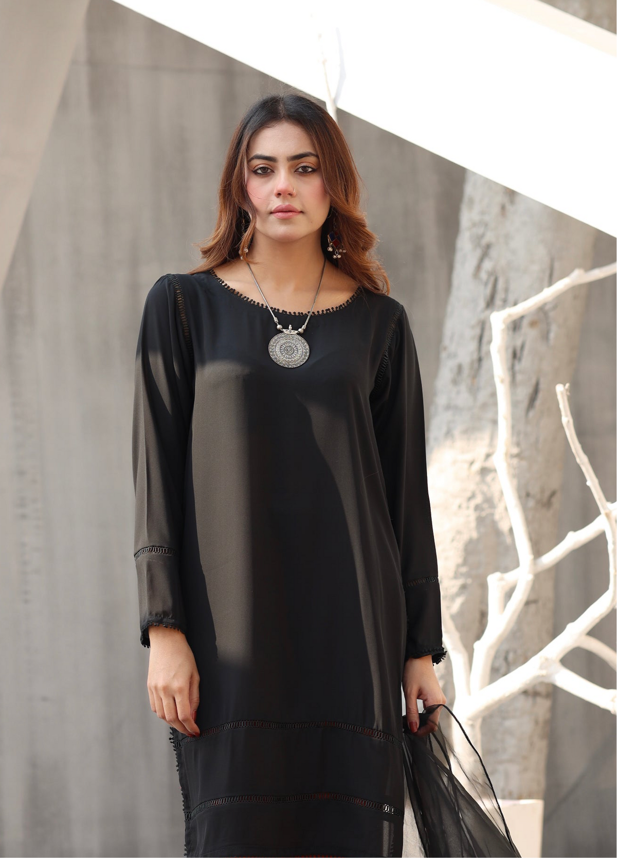 Black with polka culottes