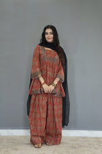 Ajrak frock
