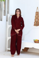 Maroon luxe velvet