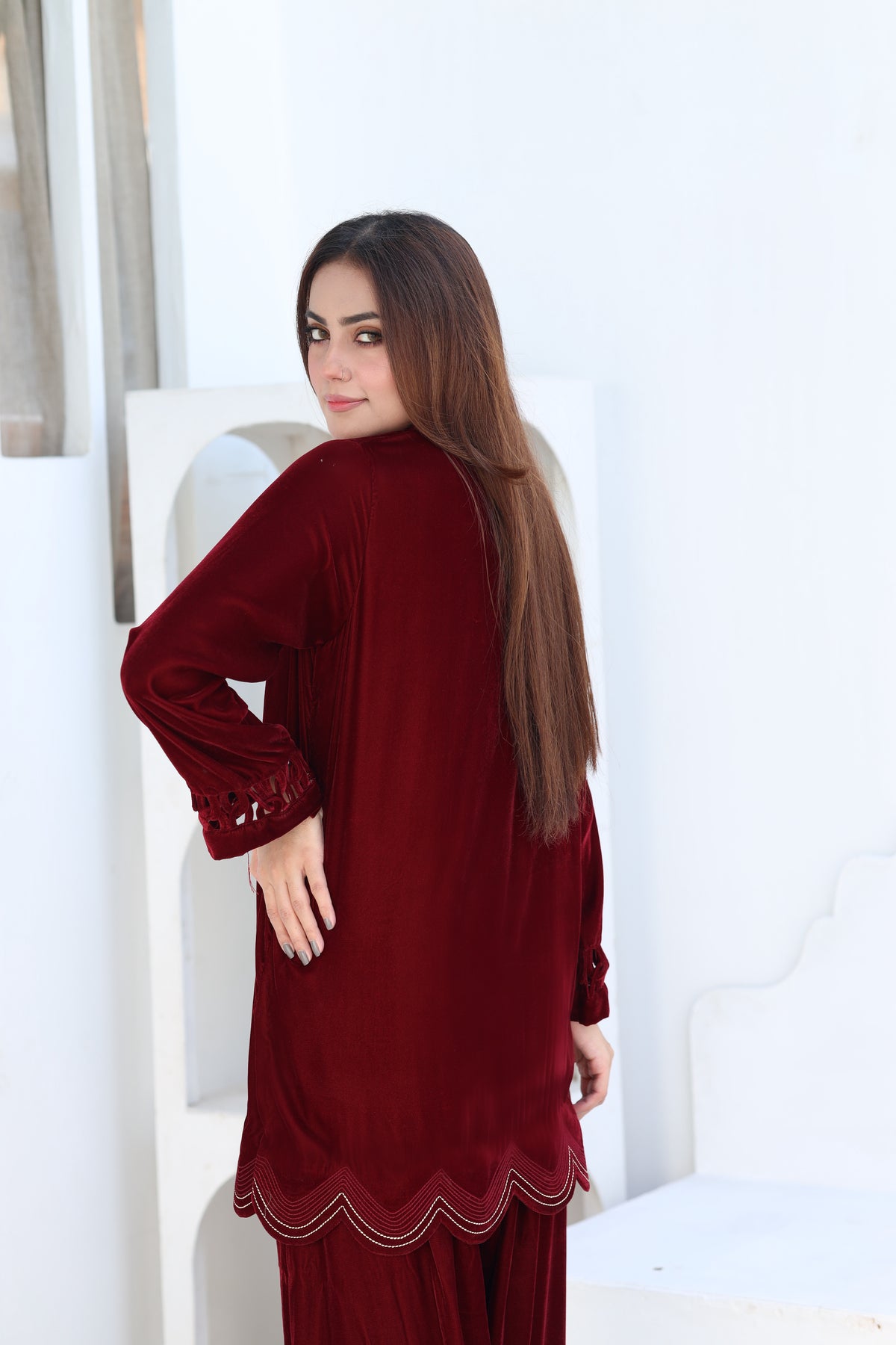 Maroon luxe velvet