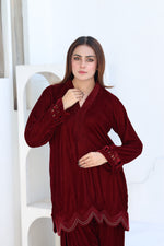 Maroon luxe velvet
