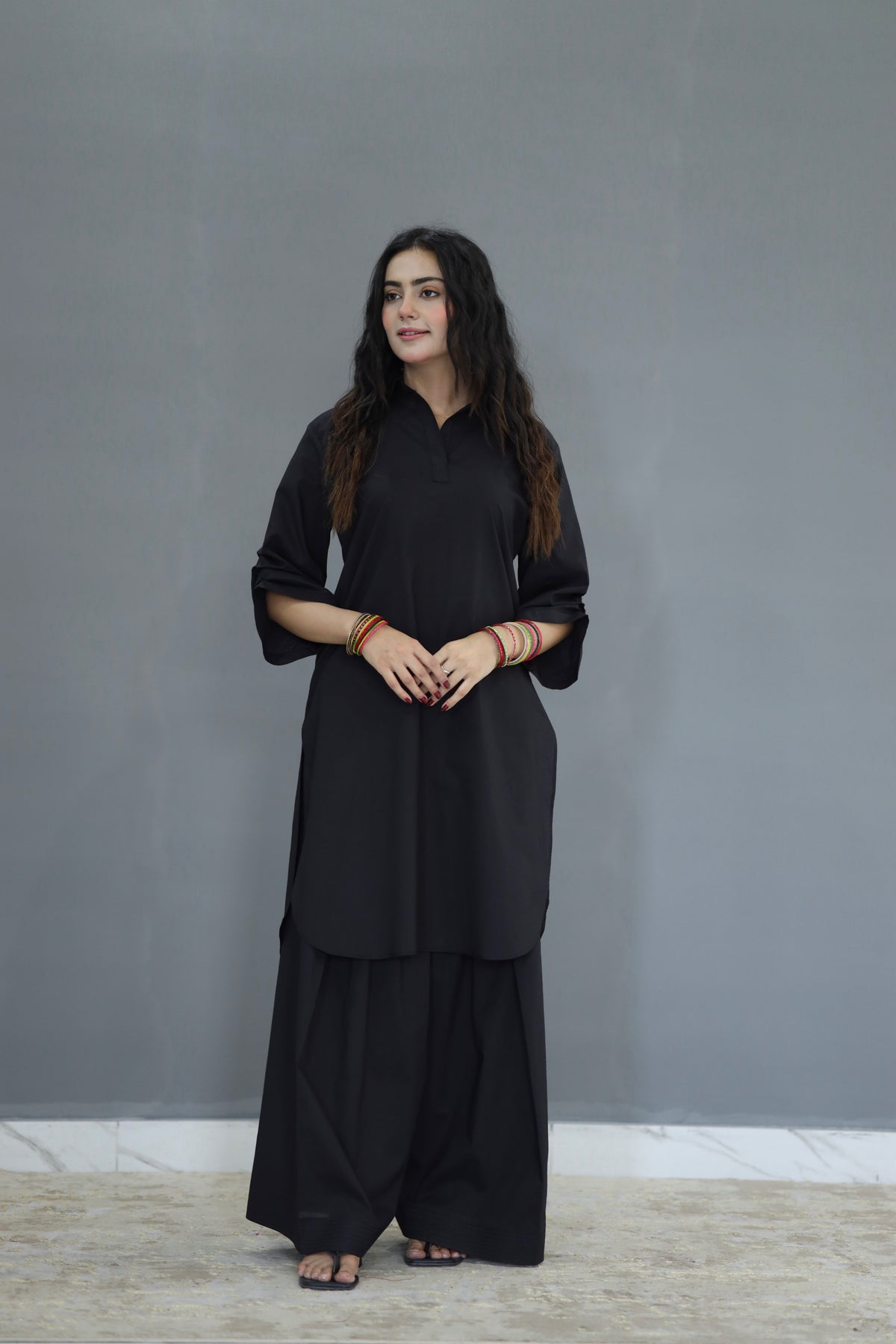 Black kurta set