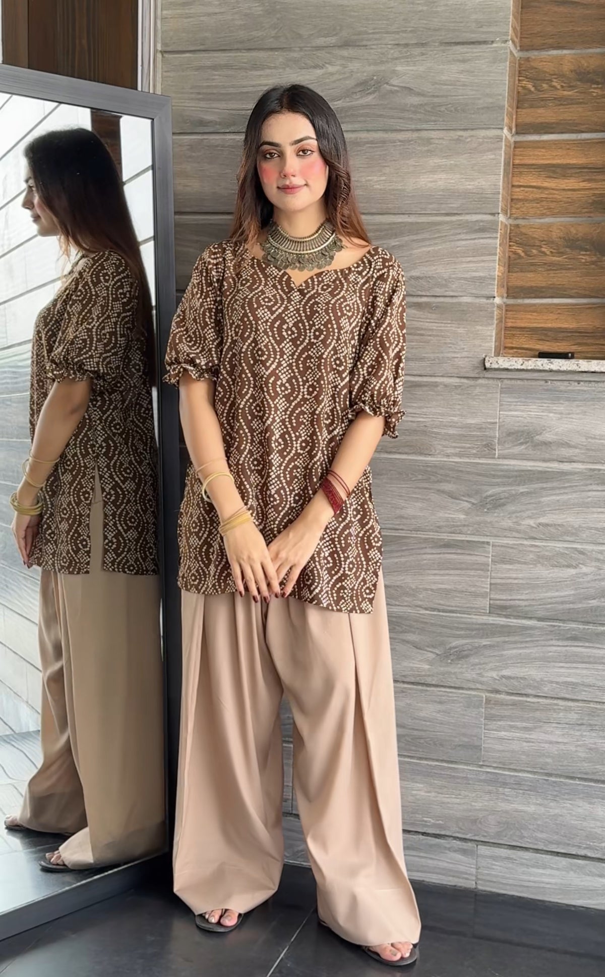 Brown Chunri set