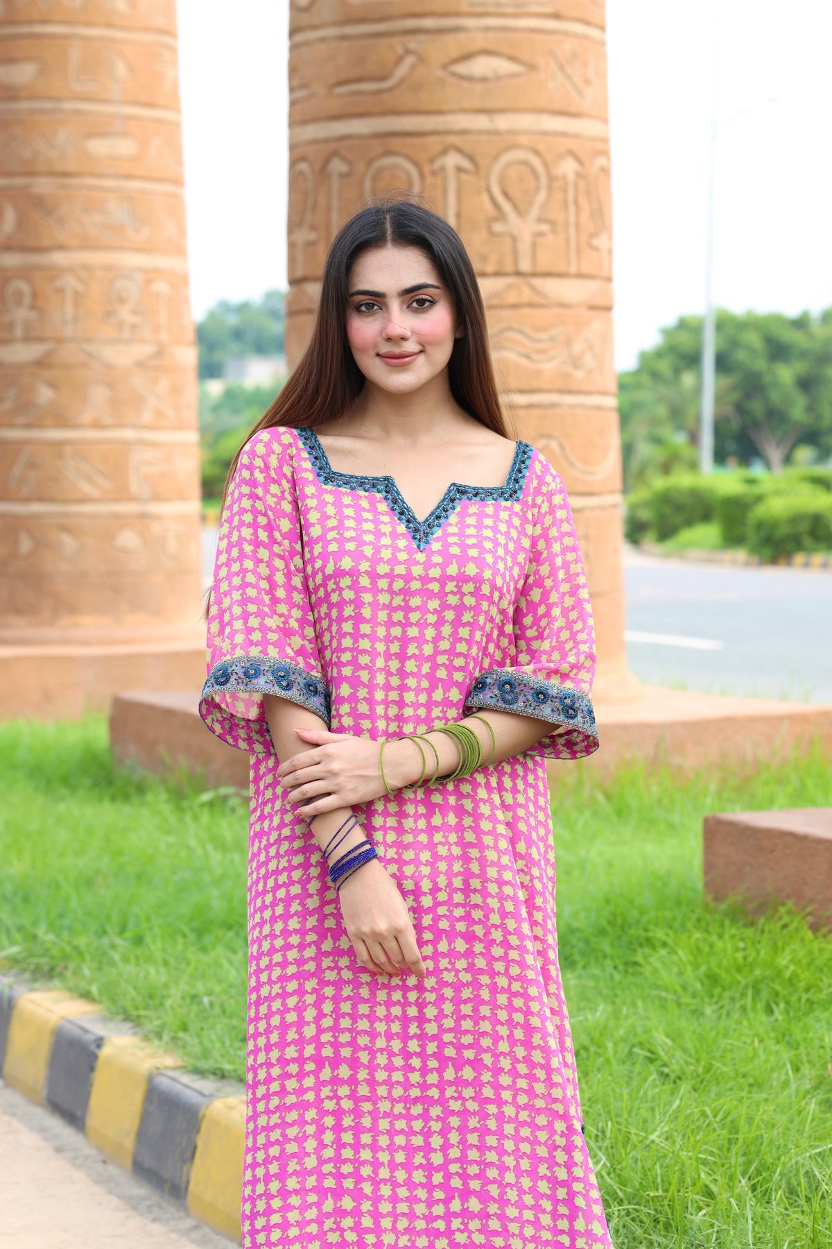 Chiffon purple grid