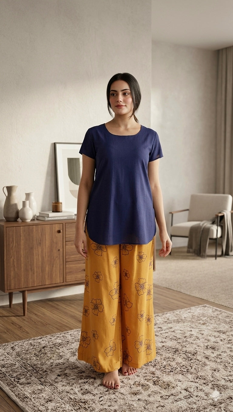 Lawn Mustard blue