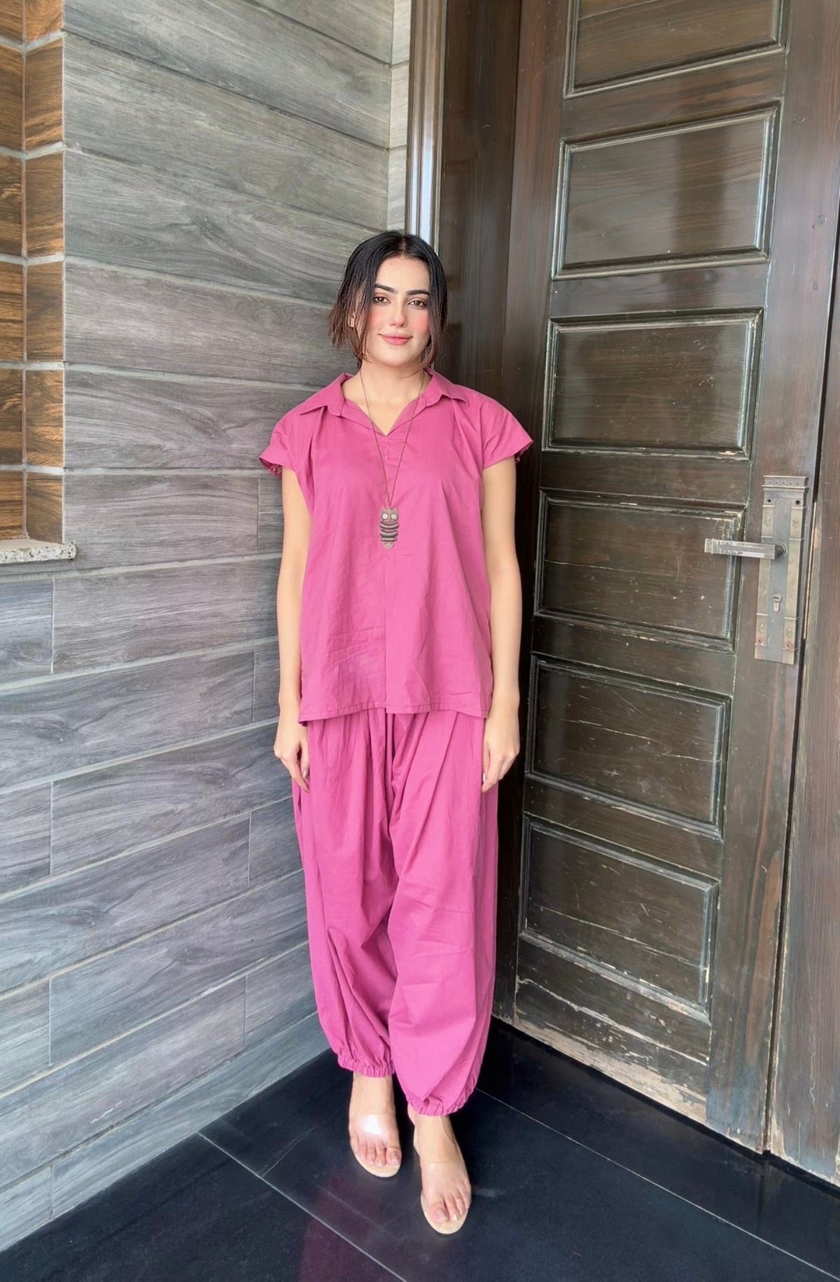 Lawn Rose pink set