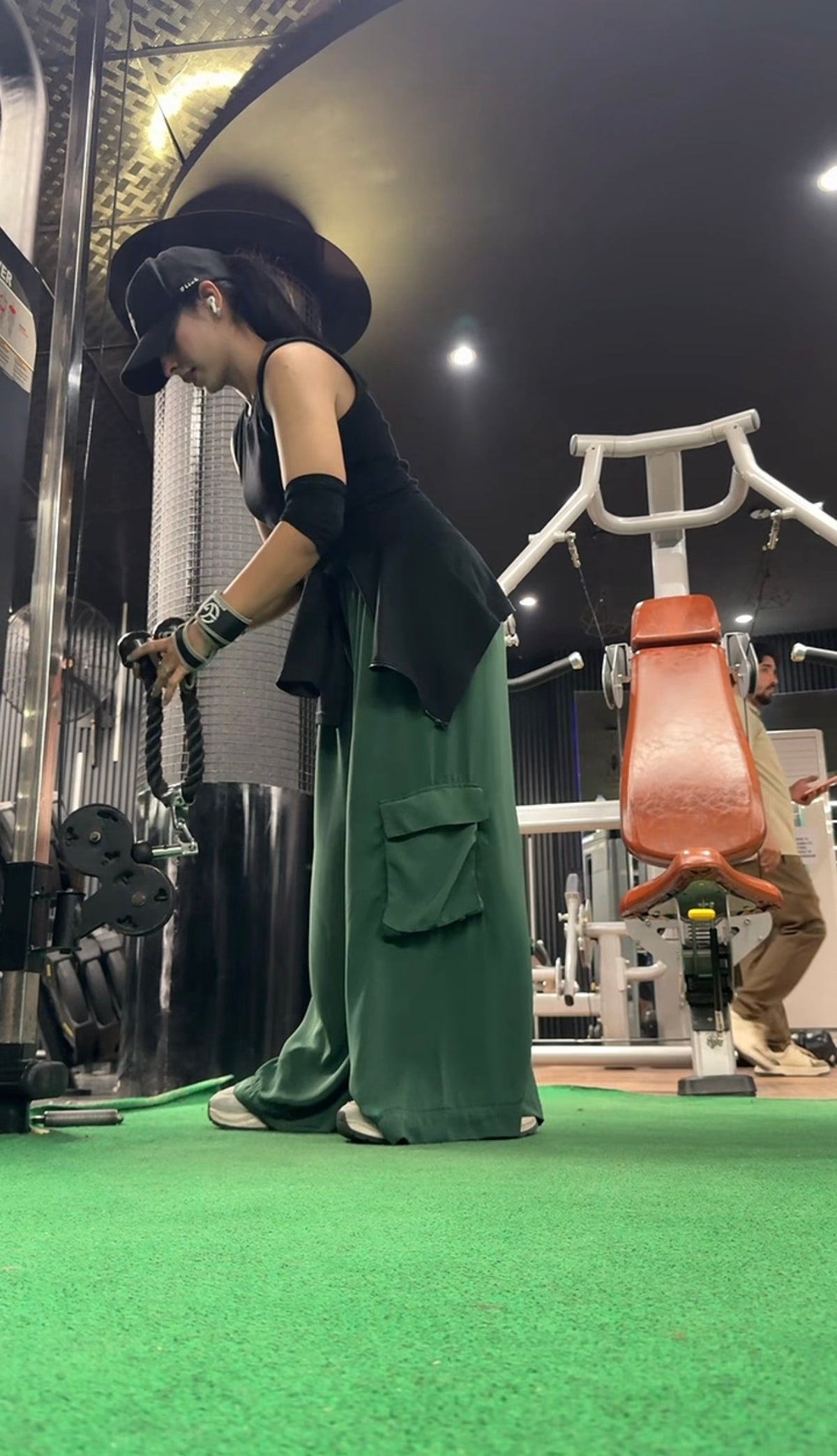 Green trousers