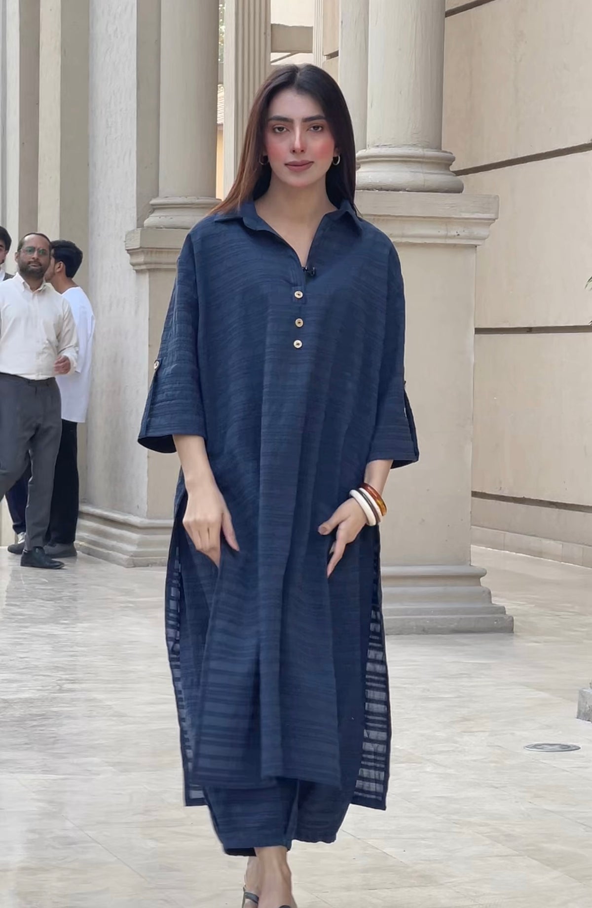 Modo blue set kurta shalwar