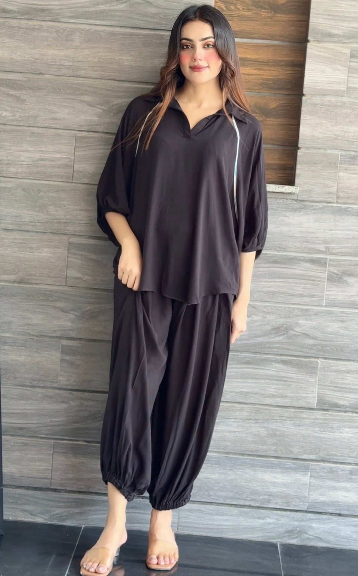 Black stripo set