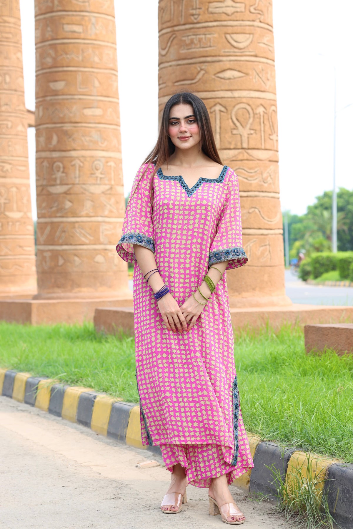 Chiffon purple grid
