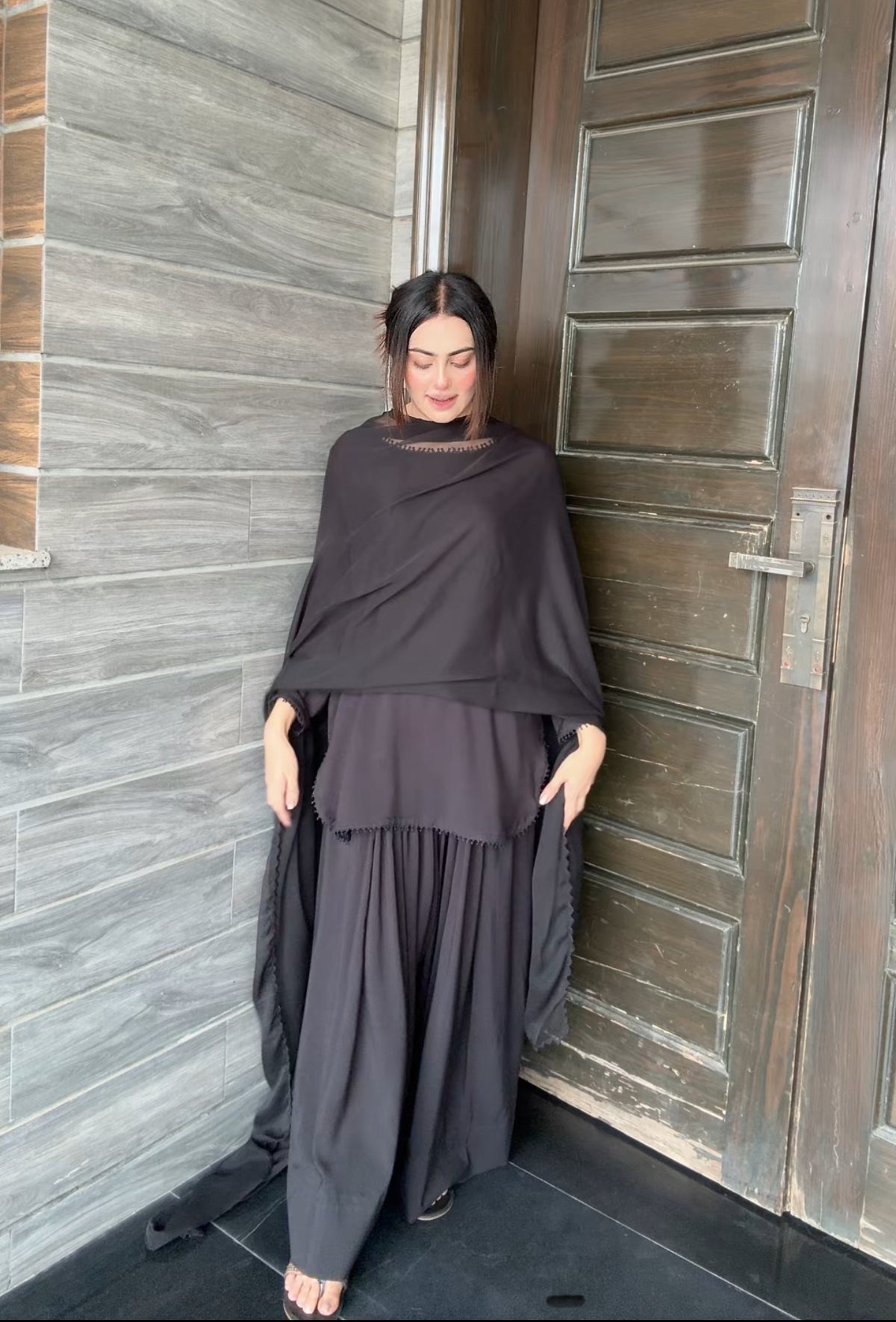 Lawn black farshi set
