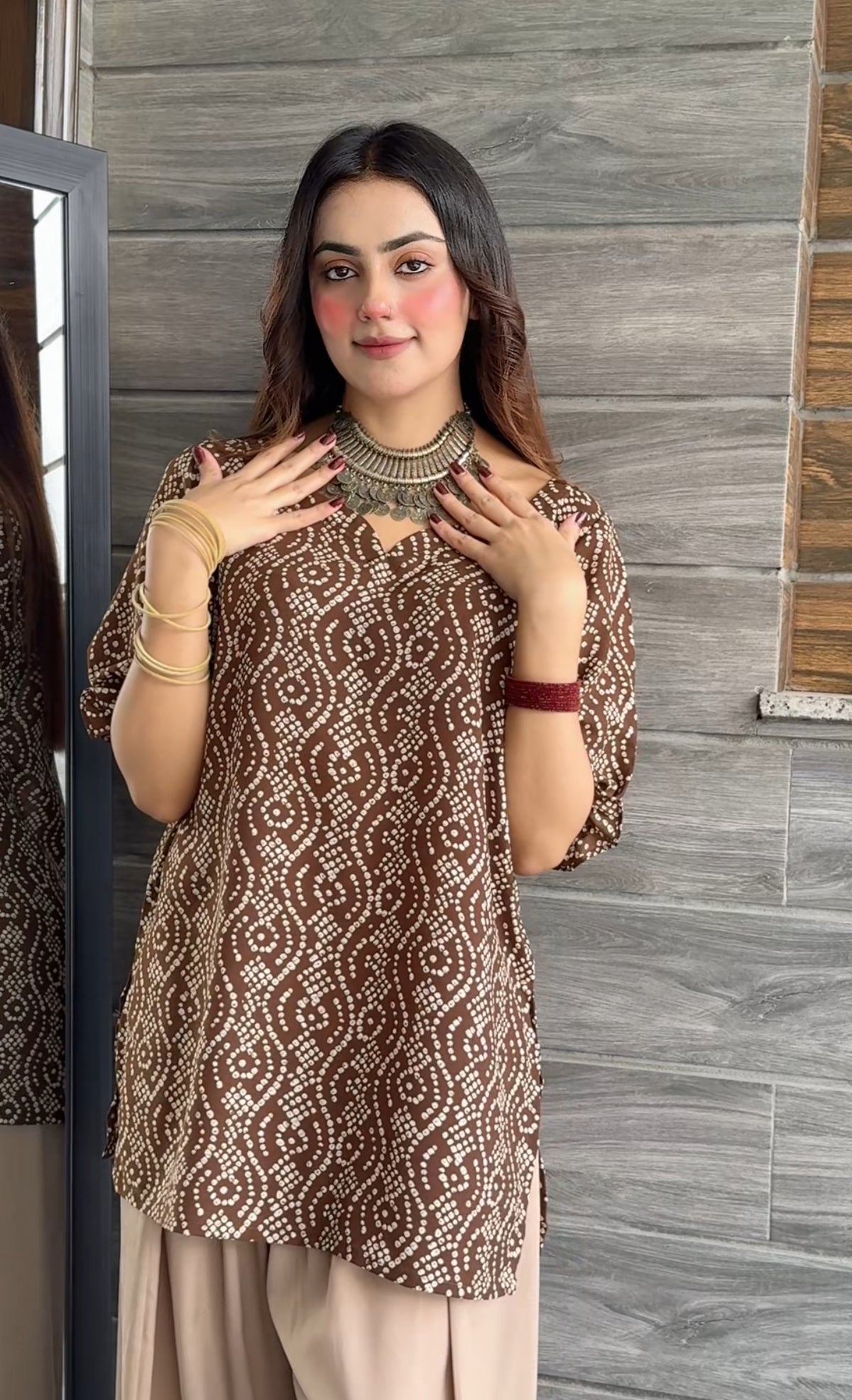 Brown Chunri set