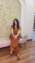 Lawn rust kurti set