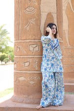 blue floral farshi