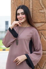 Mocha striped dress