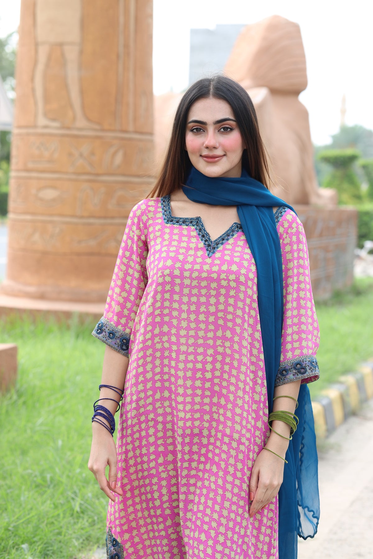 Chiffon purple grid
