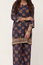 2 piece Navy blue printed